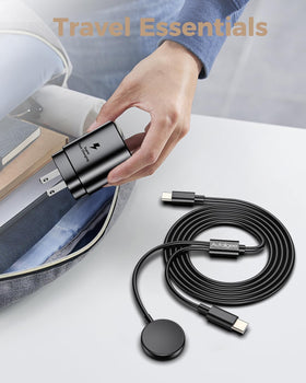 Autallgee 4-foot cable for easy charging at desk, bed, or travel