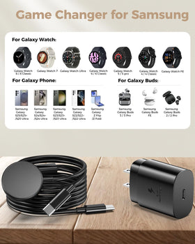 Autallgee magnetic charging module secures Galaxy Watch during charge