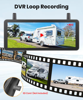 AUTO-VOX 1080P HD with IR night vision improves low-light reversing.
