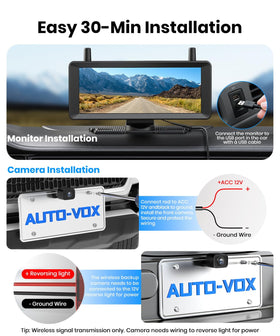 AUTO-VOX 2 DVR recording saves front and rear footage for security.