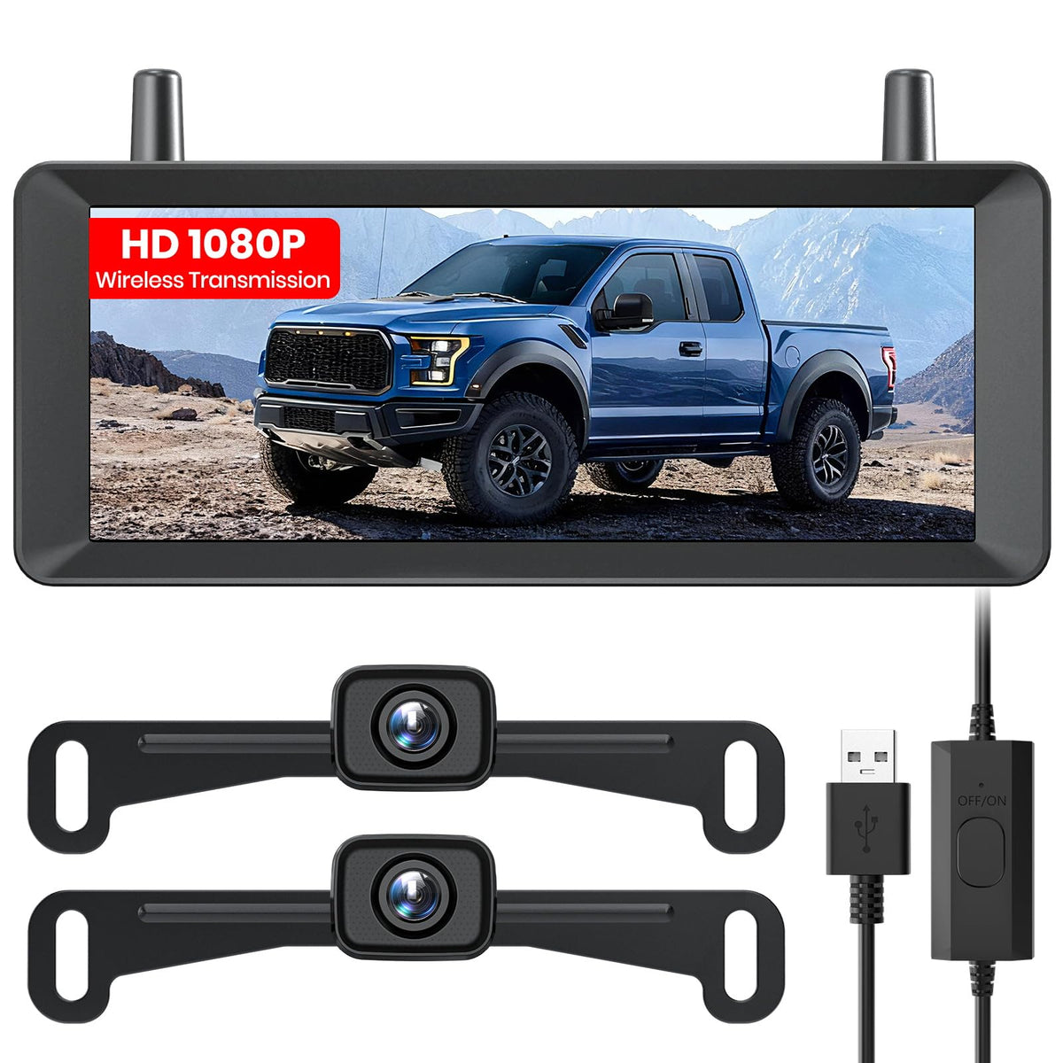 AUTO-VOX 2 front camera view enhances parking awareness and obstacle detection.