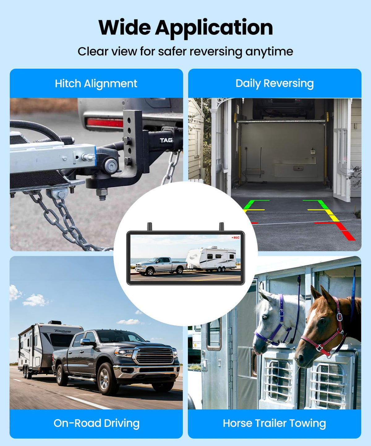 AUTO-VOX night vision preserves color for clear rear visibility