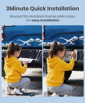 AUTO-VOX 2 split-screen view for front and rear clearance.