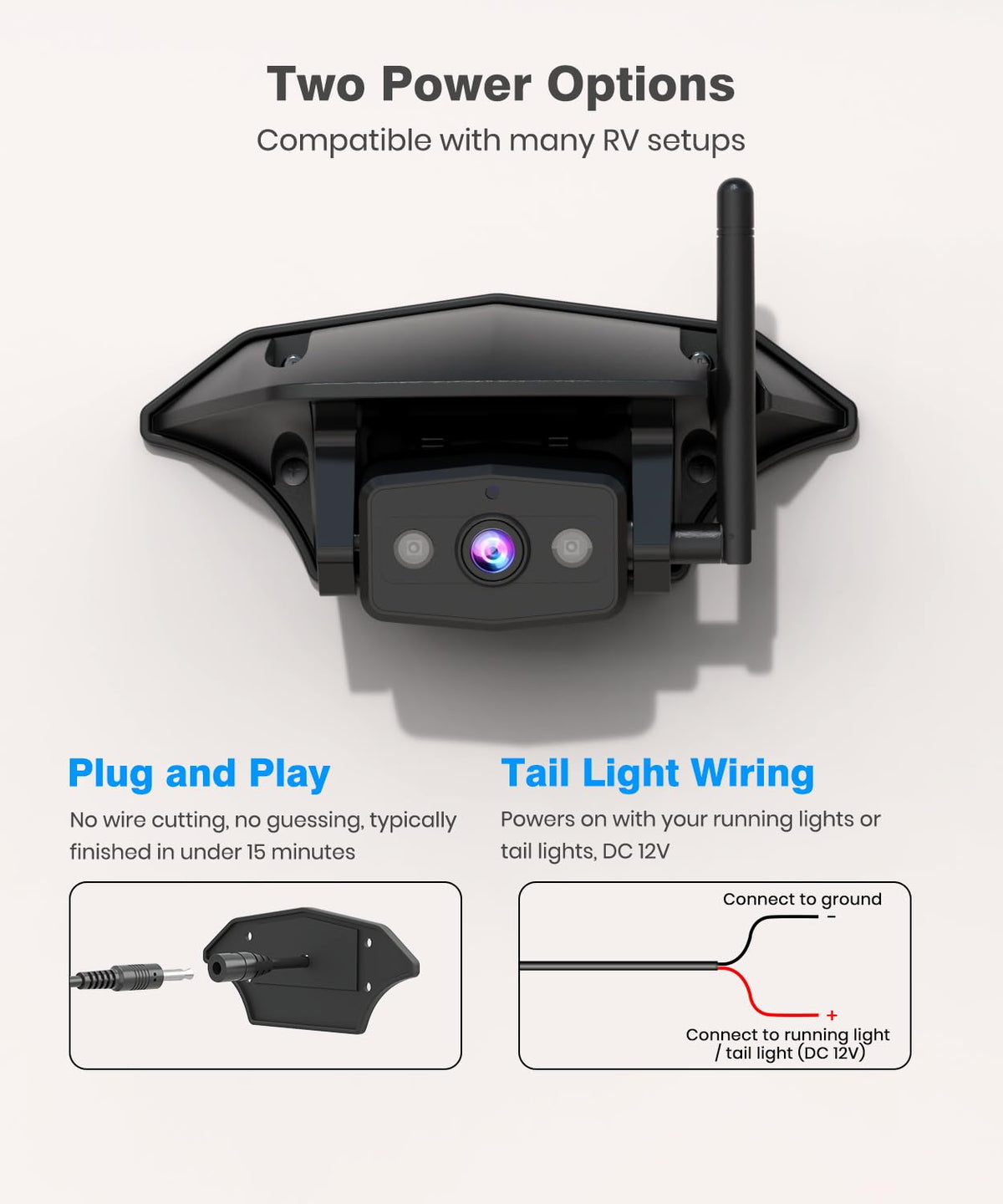 Auto-Vox 7.2-inch DVR monitor with wide view for license plates.