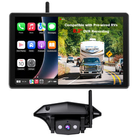 Auto-Vox 8.2-inch RV backup camera display shows a clear 1080p view for safe backing.