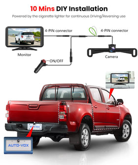 AUTO-VOX 3x zoom to inspect tight spaces before backing.