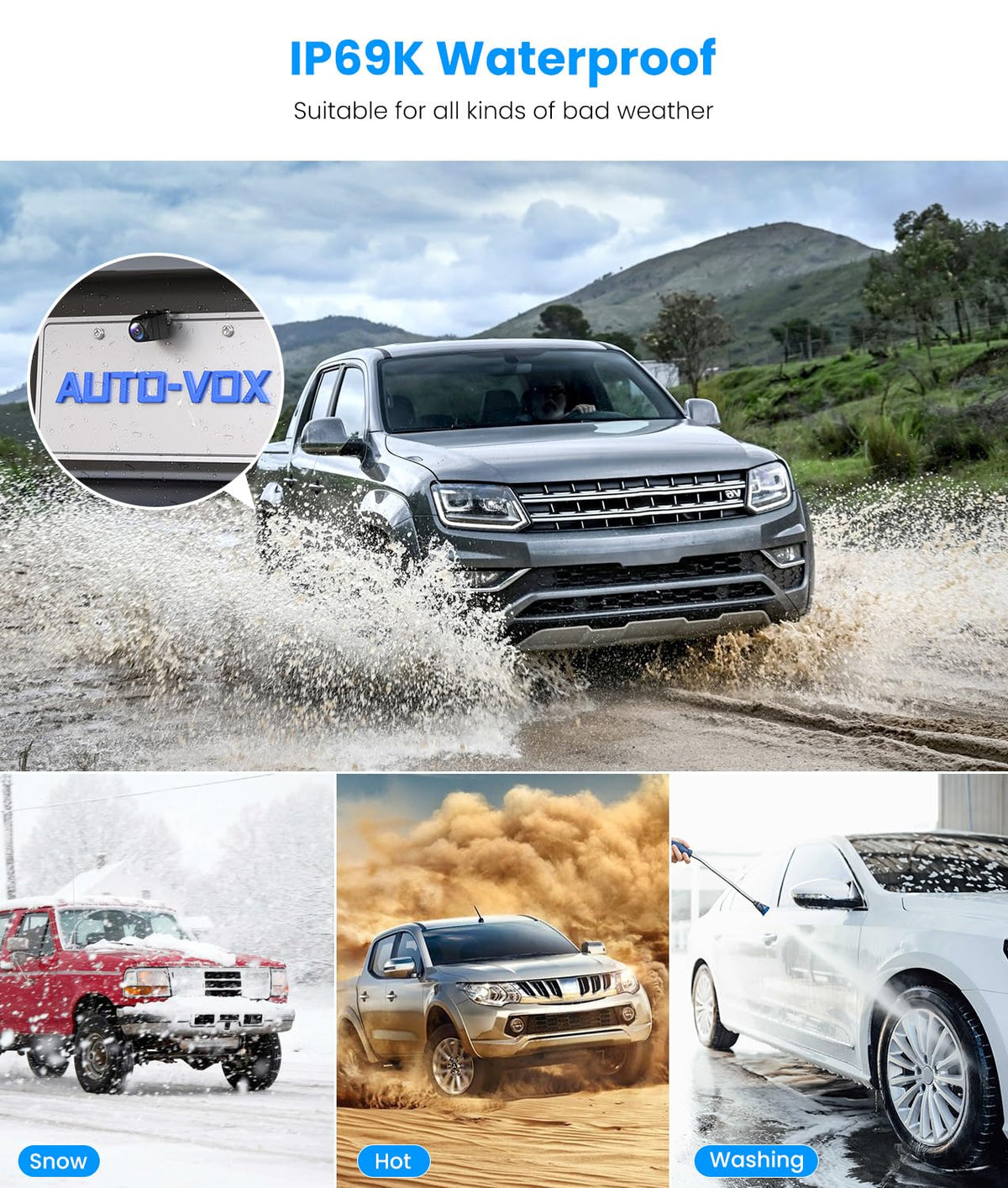 AUTO-VOX wired system maintains a steady image to aid confident maneuvers.