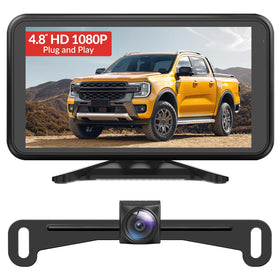 AUTO-VOX backup camera with 4.8-inch display offers day-night clarity for safe parking.