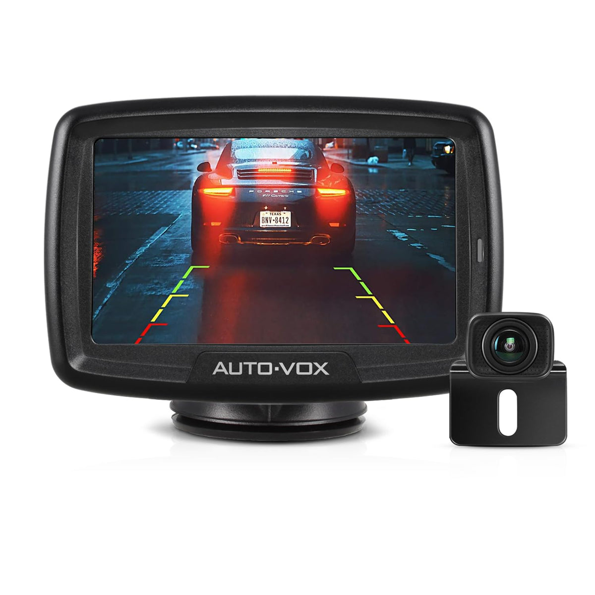 AUTO-VOX CS-2 wireless backup camera with dash monitor for safer reversing.