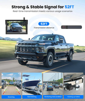 Auto-Vox DIY install compact camera fits above or below license plate
