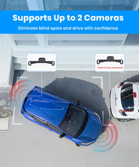 AUTO-VOX dual-channel setup enables wider coverage for safer turns.