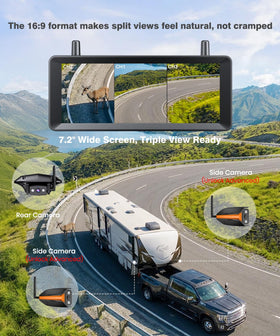 Auto-Vox supports up to three cameras with split screen for full coverage.