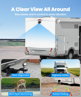 AUTO-VOX camera night vision at campsite showing improved low-light safety