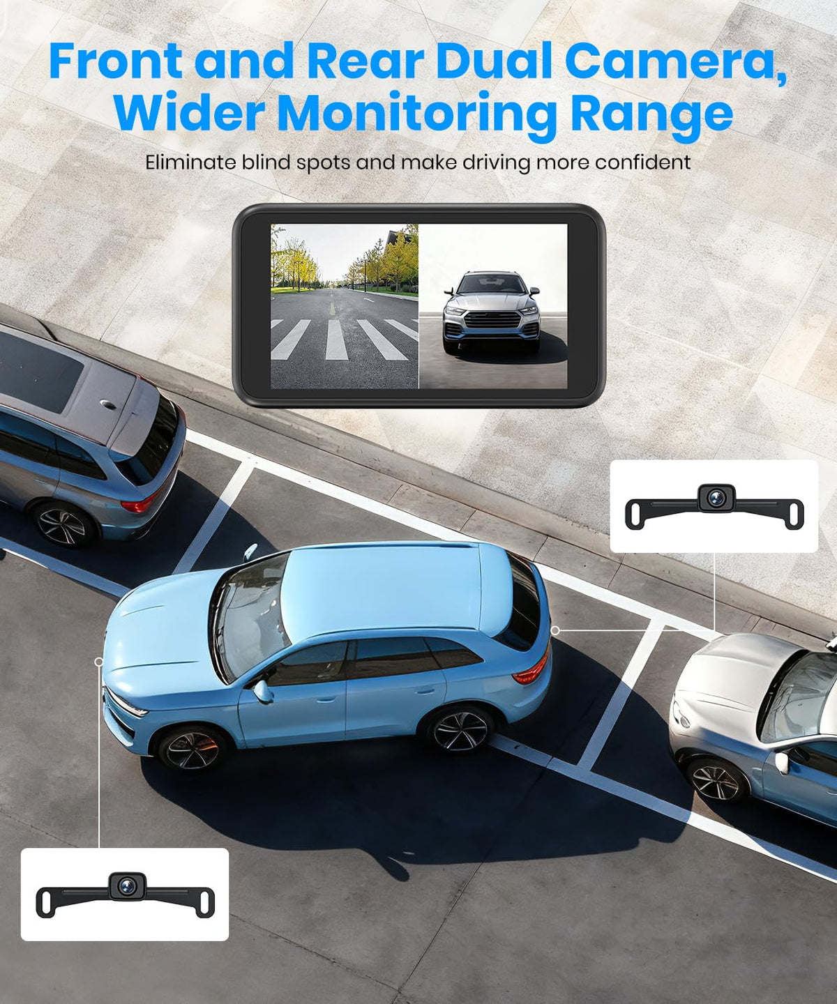 Auto-VOX rear camera coverage aids precise backing in tight spaces.