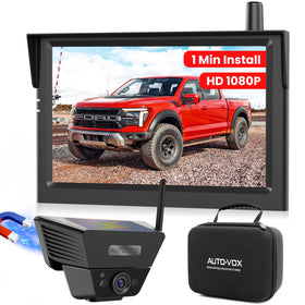 AUTO-VOX solar backup camera with magnetic mount for fast, tool-free installation.