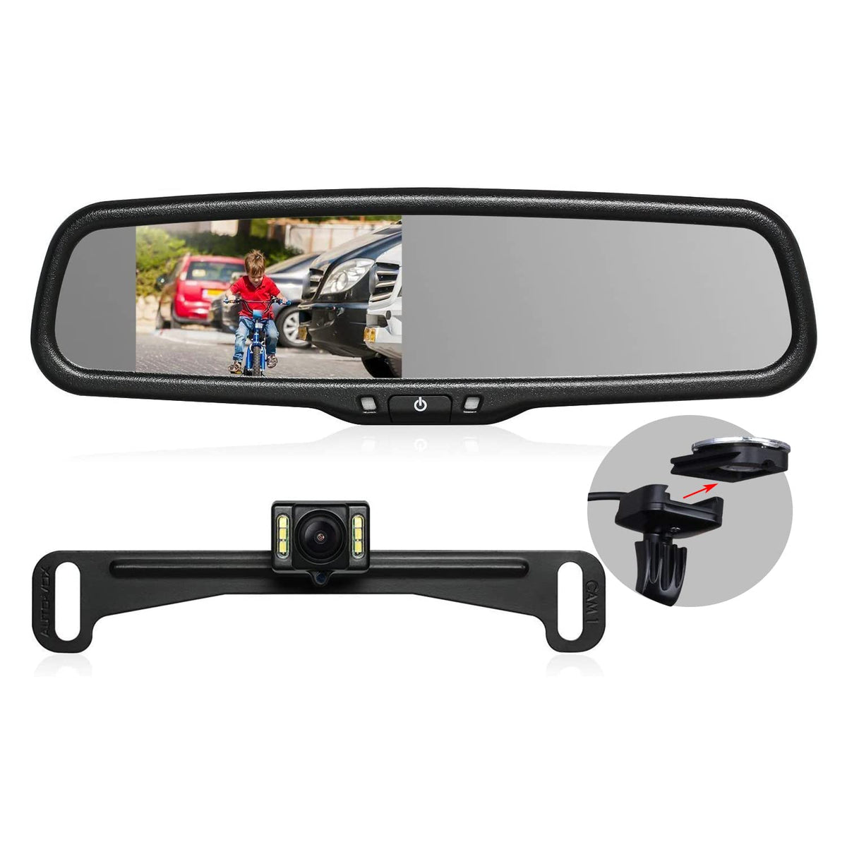 AUTO-VOX T2 rearview camera with 4.3-inch monitor improves parking visibility