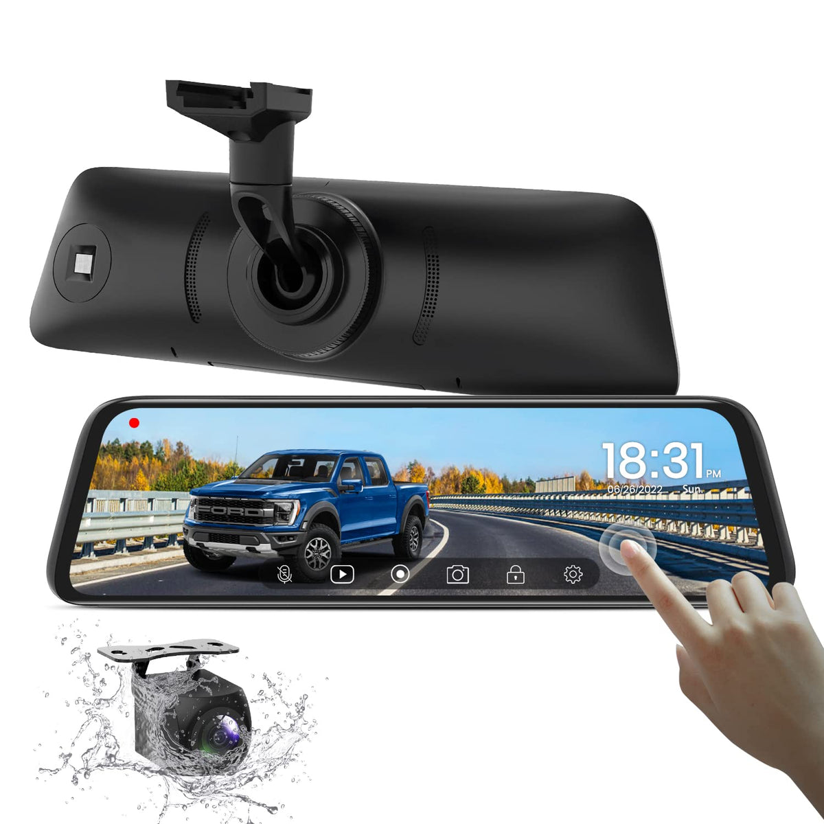 AUTO-VOX T9 9-35 inch monitor improves rear visibility for safer parking.