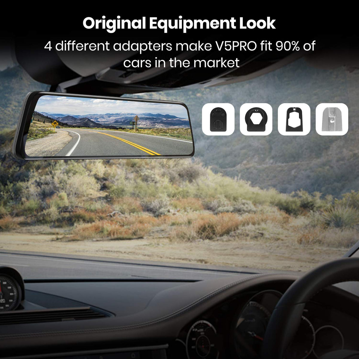 AUTO-VOX V5PRO night vision with WDR enhances visibility when lights change.
