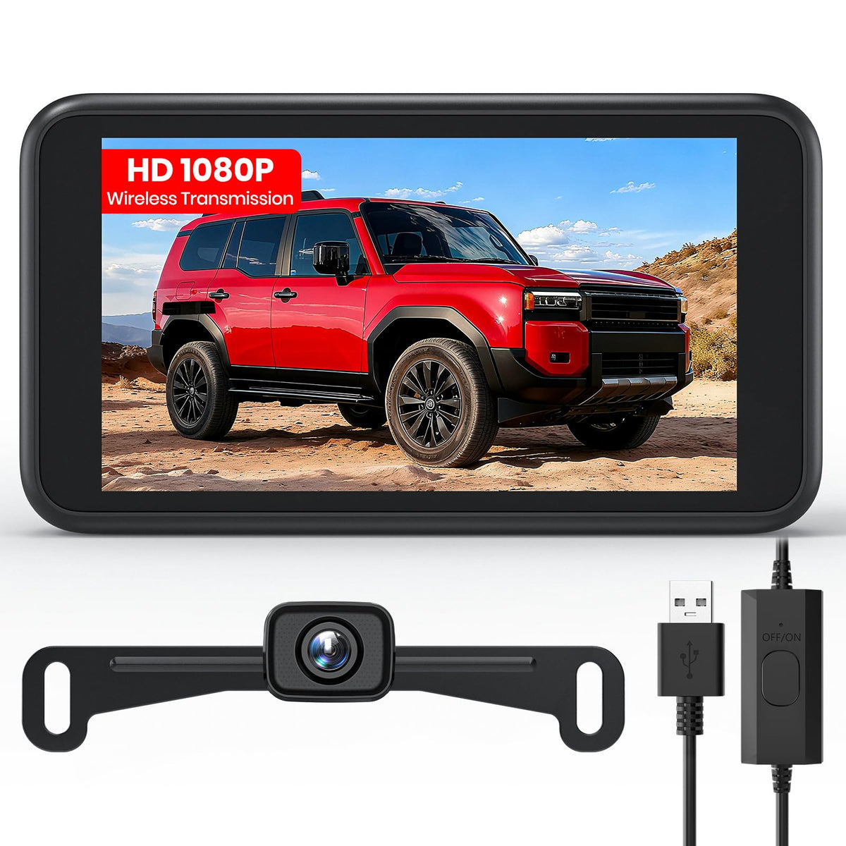 AUTO-VOX W12 license-plate camera delivers easy rear view for safer parking.