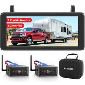 Auto-Vox wireless backup camera with dual-antenna for long-range clear rear view.