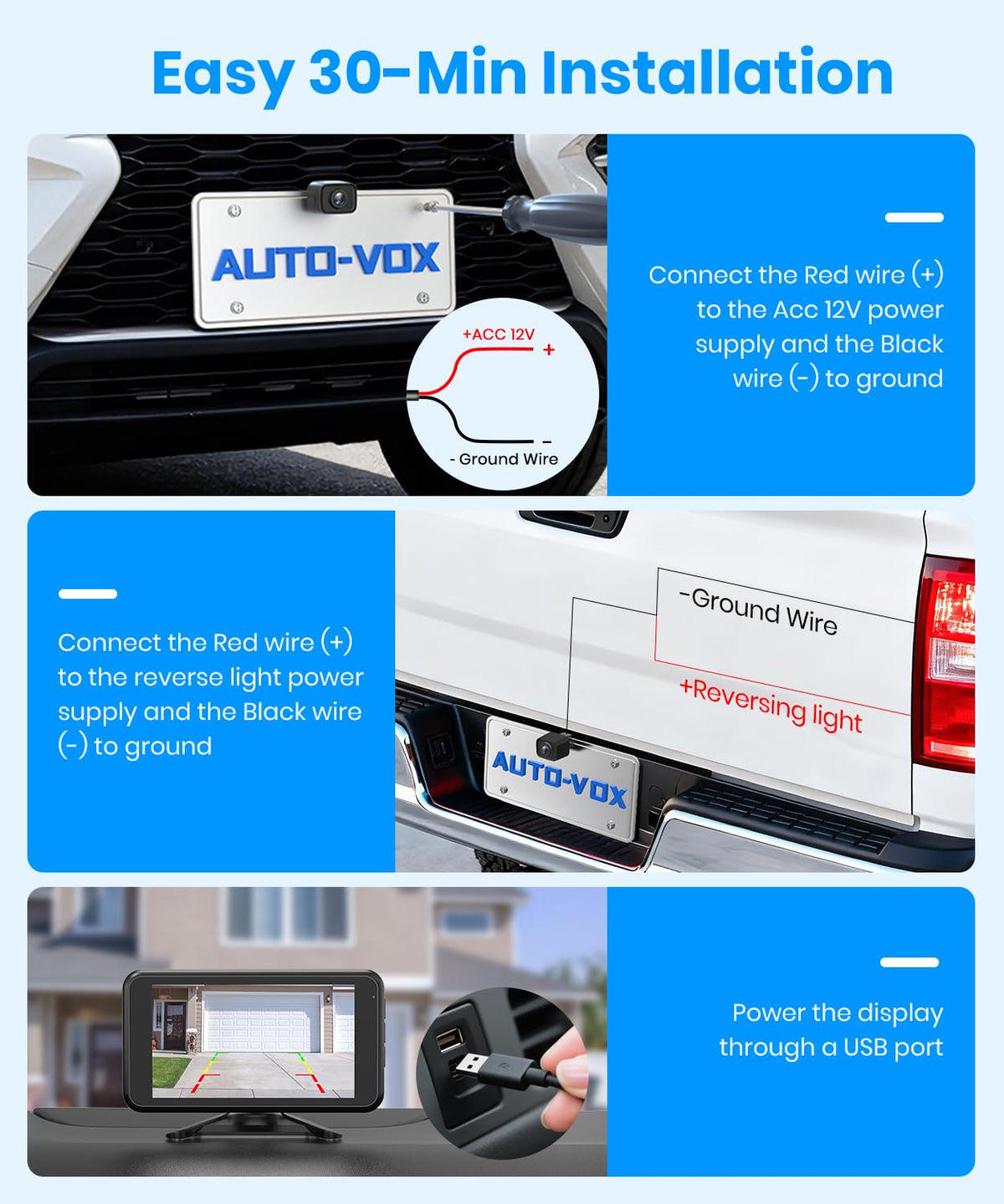 Auto-VOX wireless signal up to 35 feet for steady real-time view.