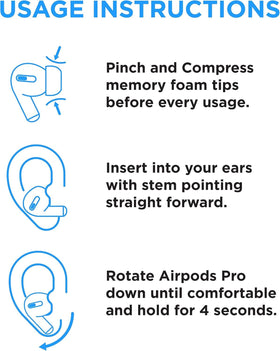 AutoLine Pro Foam Masters compatible with AirPods Pro Gen1-Gen2 adapters.