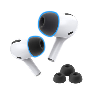 AutoLine Pro Foam Masters ear tips insertion view for secure AirPods Pro fit