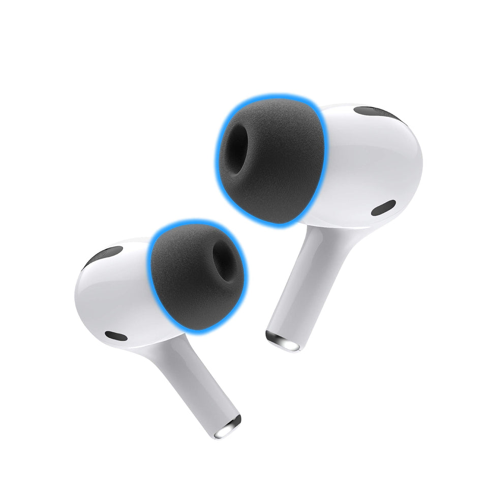 AutoLine Pro Foam Masters ear tips in-ear fit for AirPods Pro.