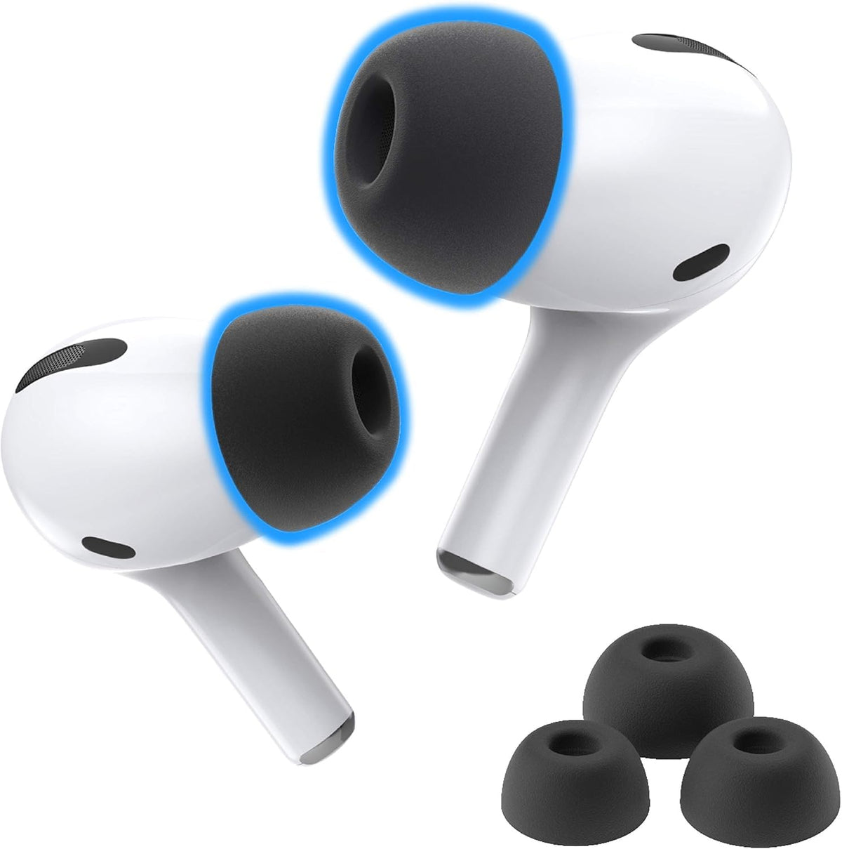 AutoLine Pro Foam Masters ear tips assembly for AirPods Pro offers secure, comfortable fit.