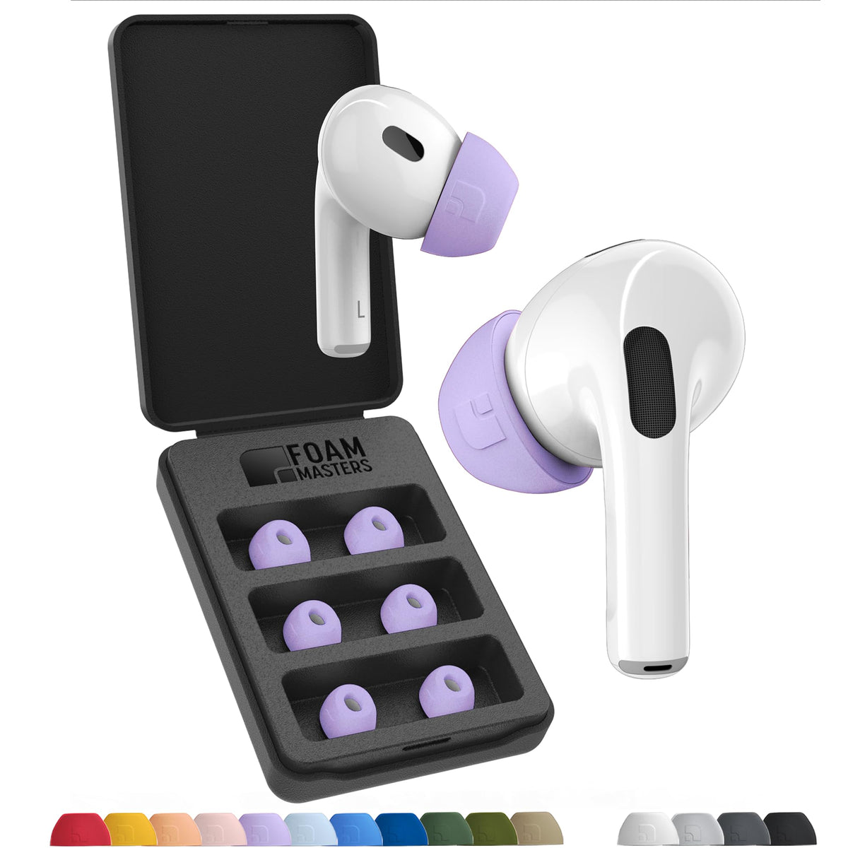 AutoLine Pro front packaging lilac showing 3 pairs and compact case for convenience