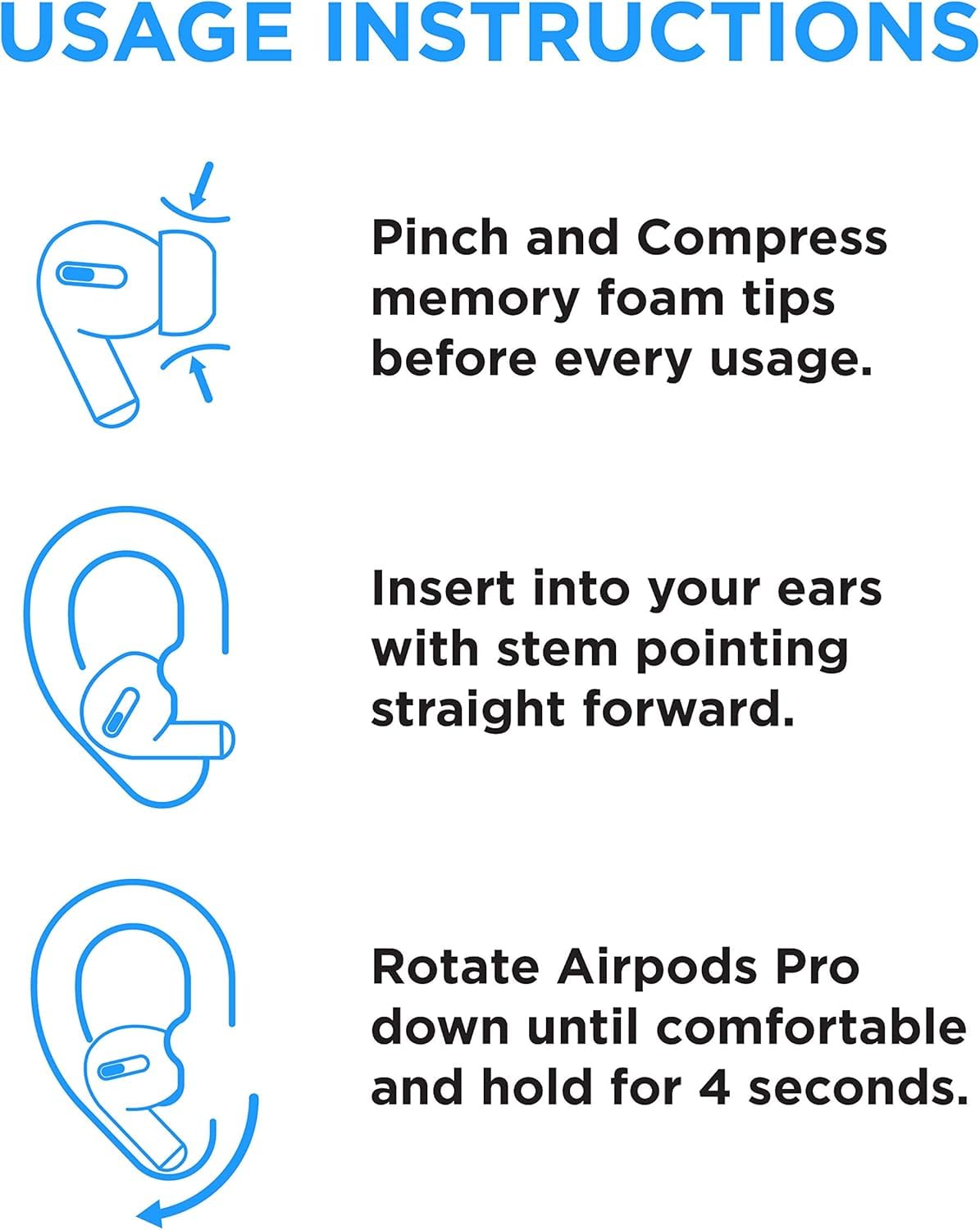 AutoLine Pro sweat-resistant ear tips stay in place during workouts.