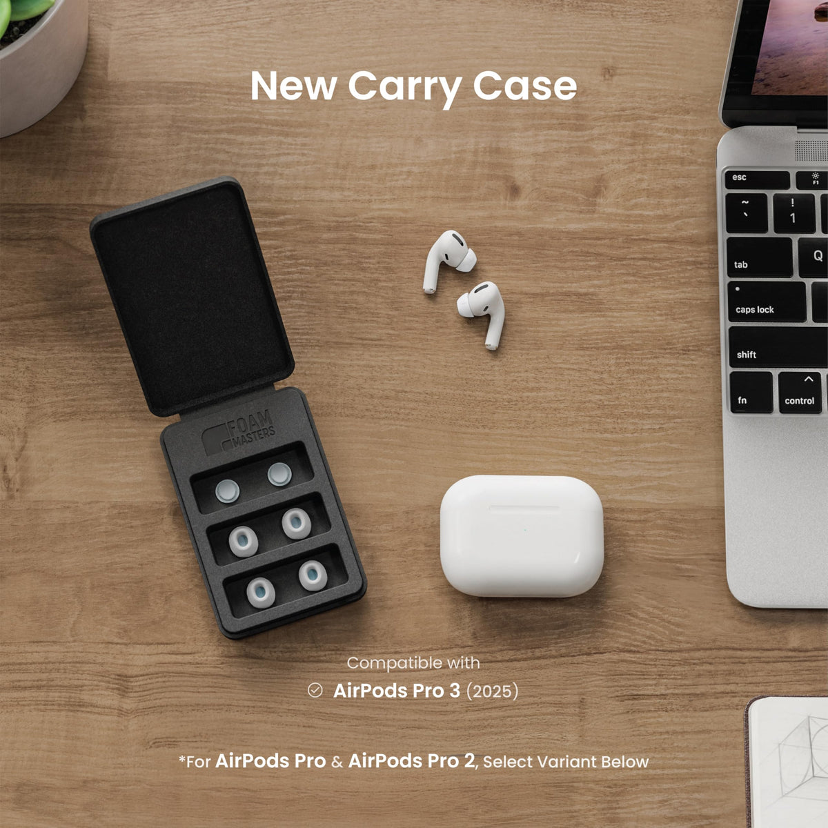 AutoLine Pro tip mounted on AirPods Pro nozzle showing secure fit