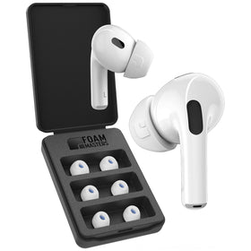 AutoLine Pro ear tip beside a coin to show scale and confirm compact, precise sizing