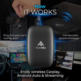 AutoSky AI Box Lite works with factory wired CarPlay and an OEM touchscreen.