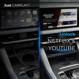 AutoSky AI Box Lite enables streaming Netflix or YouTube via hotspot on the OEM touchscreen.
