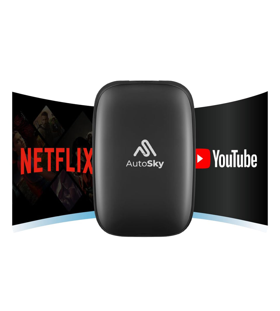 AutoSky AI Box Lite — wireless carplay and android auto in action for seamless infotainment.
