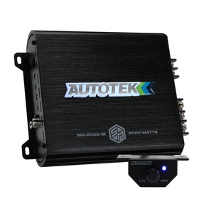Autotek SM-2000 front panel showing controls and durable finish for easy tuning