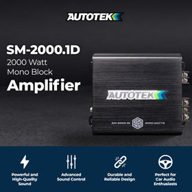Autotek SM-2000 aluminum heat sink close-up offering efficient cooling benefits