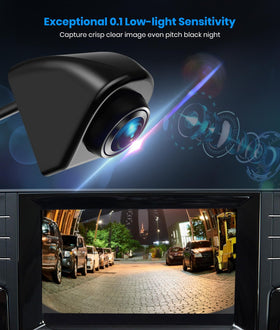 AUTO-VOX mini OEM camera lens close-up highlighting build quality and clarity