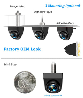 AUTO-VOX rear installation flush in bumper illustrating low-profile appearance