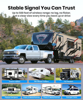 AUTO-VOX wireless dual-antenna signal stays steady on large rigs
