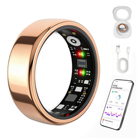 AutrefoisElf ring front packaging showing rosegold finish and compact box