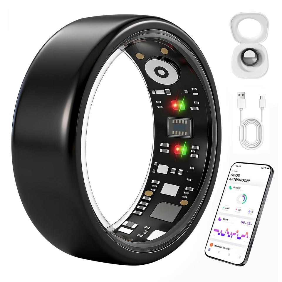 AutrefoisElf front view black ring showing sleek profile and comfortable fit benefits