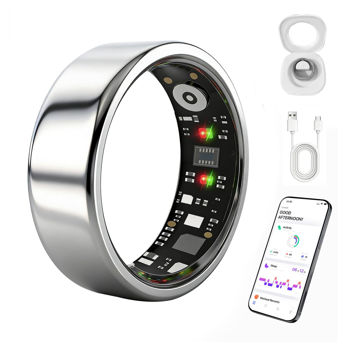 AutrefoisElf ring front view showing sleek silver finish and comfortable fit