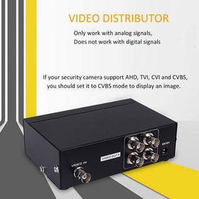 AuviPal 4-Port BNC splitter power adapter included for immediate operation