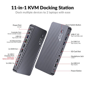 AV Access 100W charging port powering a laptop while in use