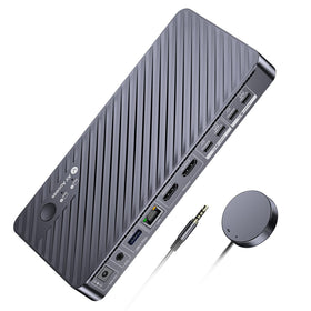 AV Access docking station front panel with accessible ports for quick setup and monitoring