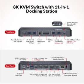 AV Access HDMI and DisplayPort ports plus USB-C hub for versatile peripherals