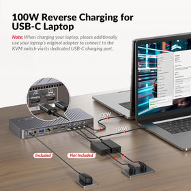 Gigabit Ethernet on AV Access dock provides fast network for both laptops