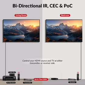 AV Access HDMI eARC Extender uses PoC power to simplify setup